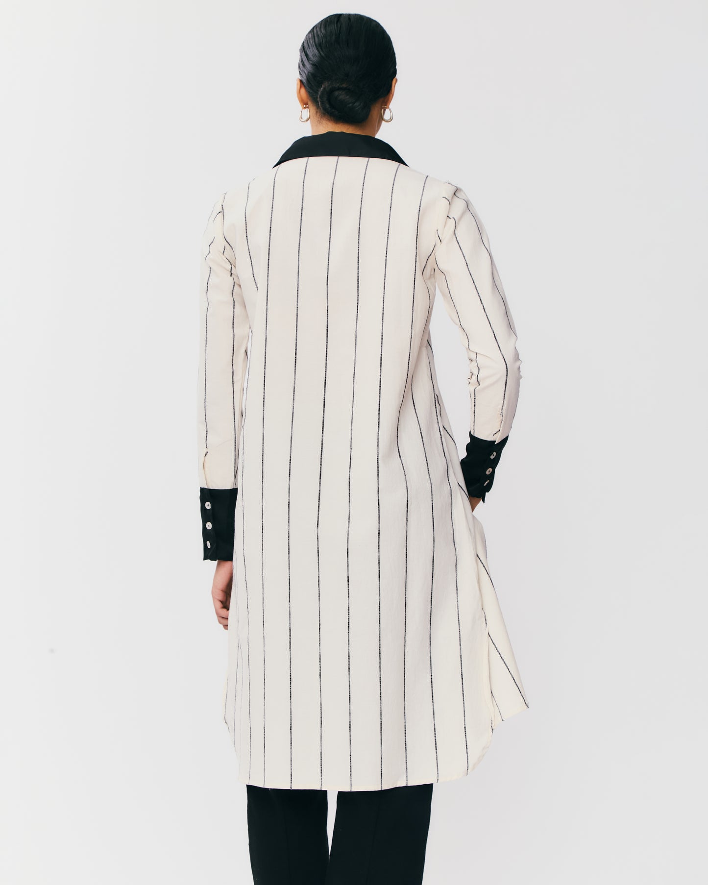 Chemise Listras Preto